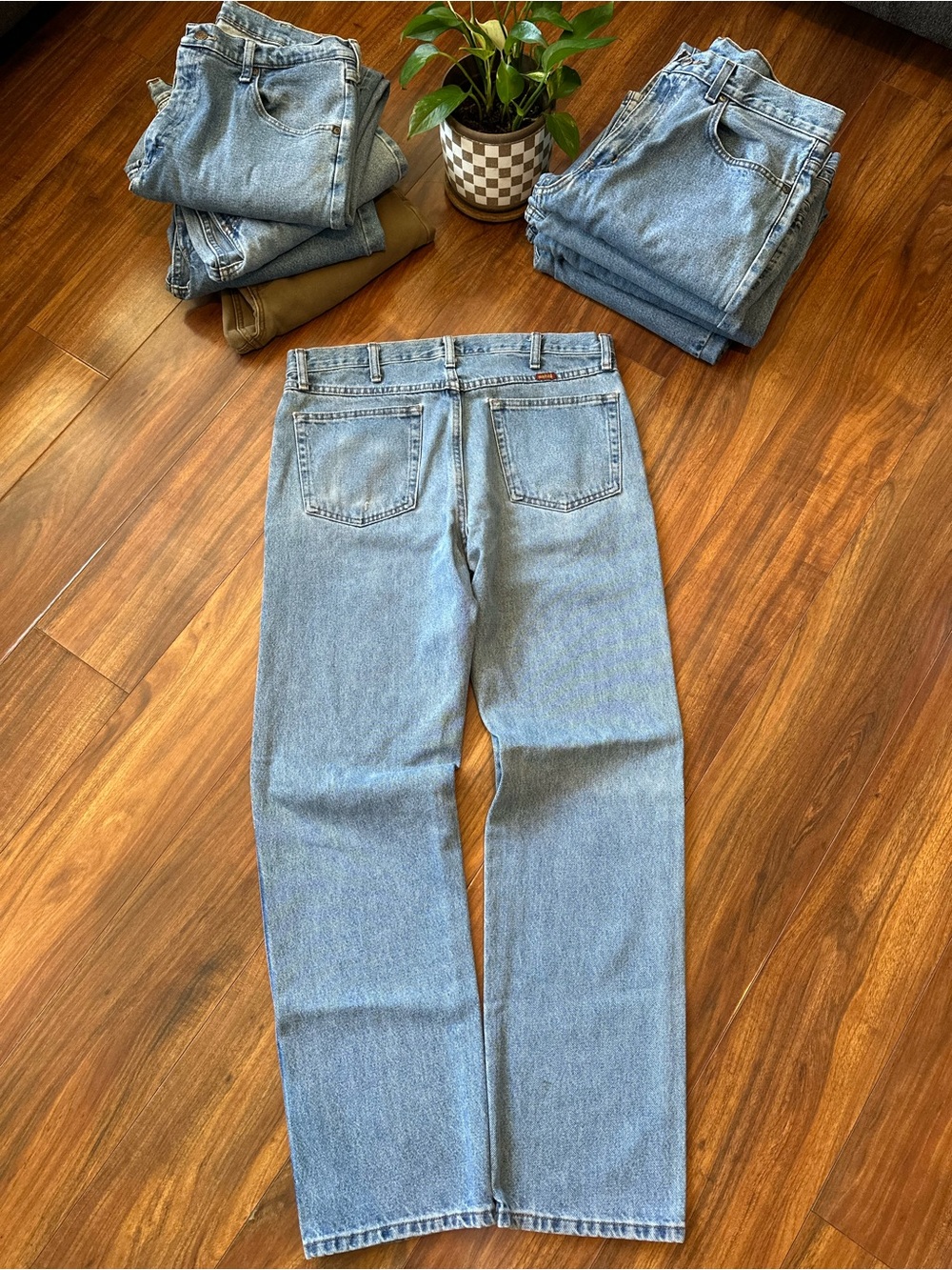 Mens Rustler Regular Fit Straight Leg Jeans 34 x 32